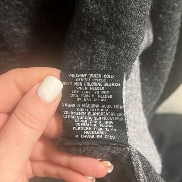 ✨BNCI By Blanc Noir EUC wool blend hooded long line open front sz M cardigan✨ - Picture 9 of 9